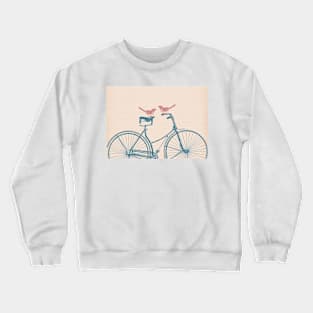 Birds on a Bicycle Crewneck Sweatshirt